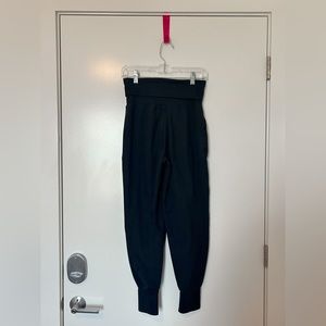 Aerie Offline Real Soft Black Folderover Jogger